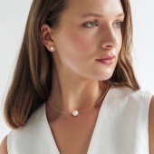 Cercei aur galben 14k cu perle naturale albe 8 mm DiAmanti EFB08-GY_W-G